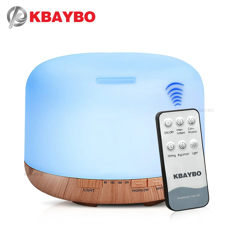 

KBAYBO 550ml Remote Control Ultrasonic Humidifier With 7 Color LED Lights Electric Aromatherapy Essential Oil Aroma Diffuser