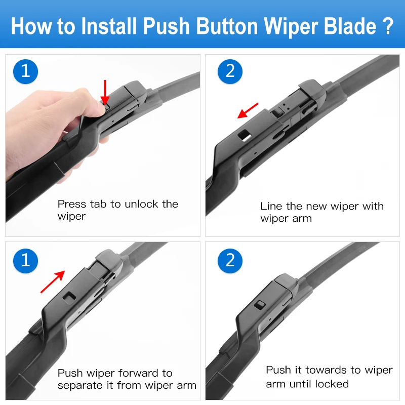 REFRESH Щетки стеклоочистителя для Toyota Prius Fit Hook Arms / кнопочные рычаги Модель Год с 1997 по год