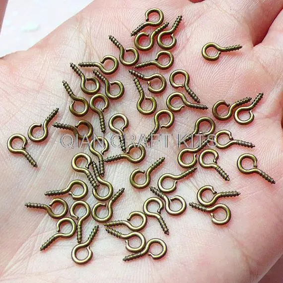 

3000pcs Screw Eye Pins (Antique Bronze) 4mm x 9mm Jewelry Finding Charms Making lead and nickle free