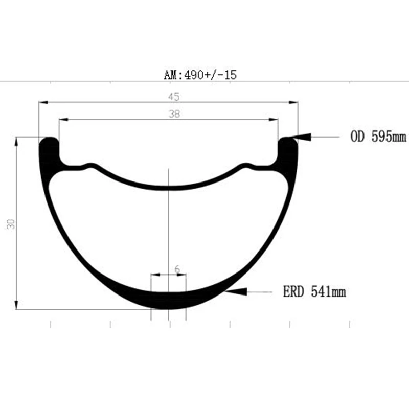 27,5 er Углеродные mtb ободки дисков асимметрия 45x30 мм горный велосипед обод AM 490 г mtb обод 650B велосипедные Диски ERD 541 мм