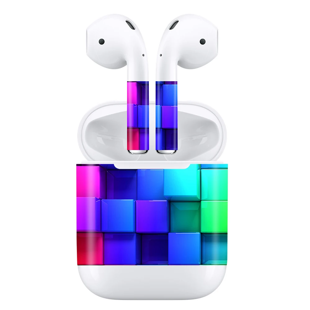 GOOYIYO-для Apple AirPods 1 2 DIY персональная наклейка наушники Проводная зарядная коробка 3M виниловая наклейка цветные аксессуары для кожи