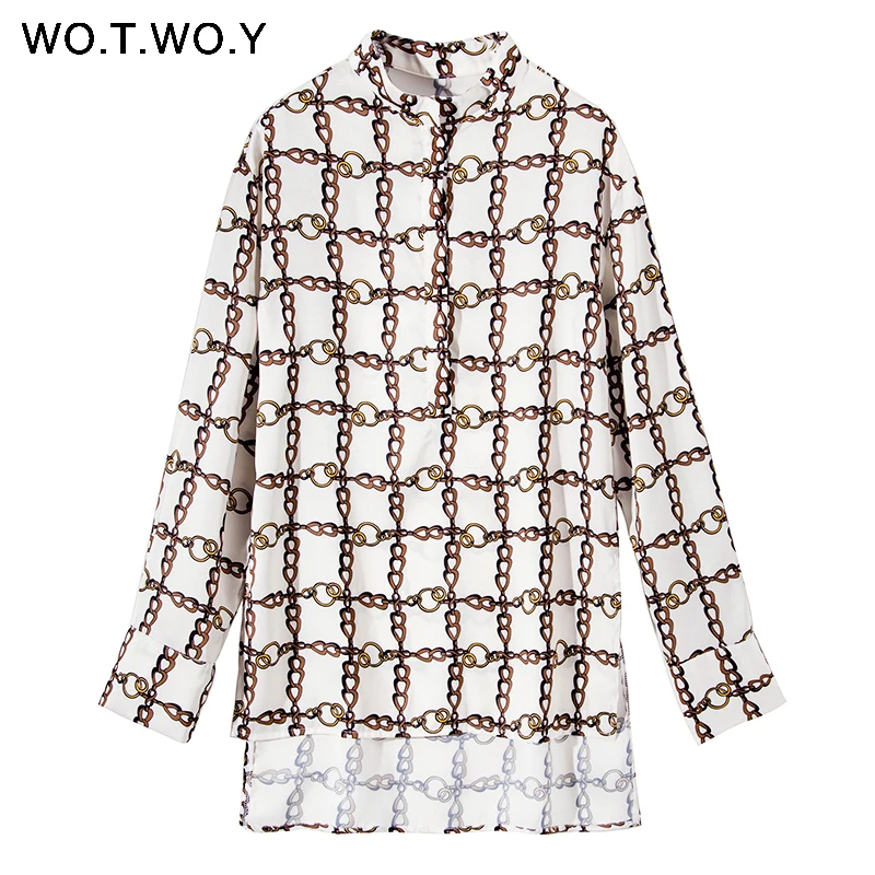 WOTWOY Fashion Woman Blouses 2018 Summer Casual Loose Long Sleeve Ladies Plaid V-Neck Long Blouses Women White Shirts Harajuku WOTWOY Fashion Woman Blouses 2018 Summer Casual Loose Long Sleeve Ladies Plaid V-Neck Long Blouses Women White Shirts Harajuku