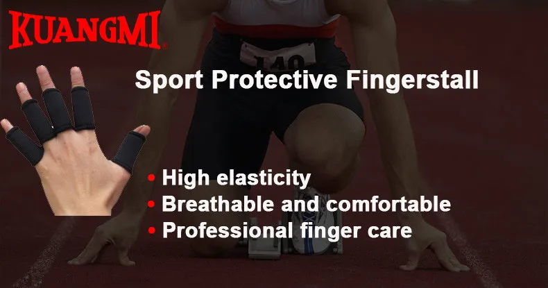 Kuangmi спортивные пальцем шину Поддержка эластичный бандаж палец рукав протектор Баскетбол Finger лечение шину охранник домашнее средство