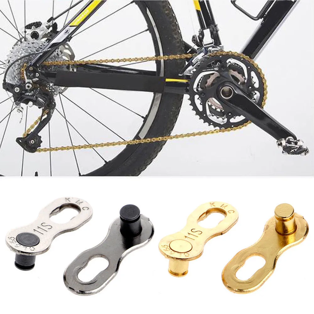 Excellent 2Pcs Portable Bicycle Chain Master Link Joint Connector 11 Speed Quick Clip New 2018 Mtb Bike For 11 Speed Chains 1