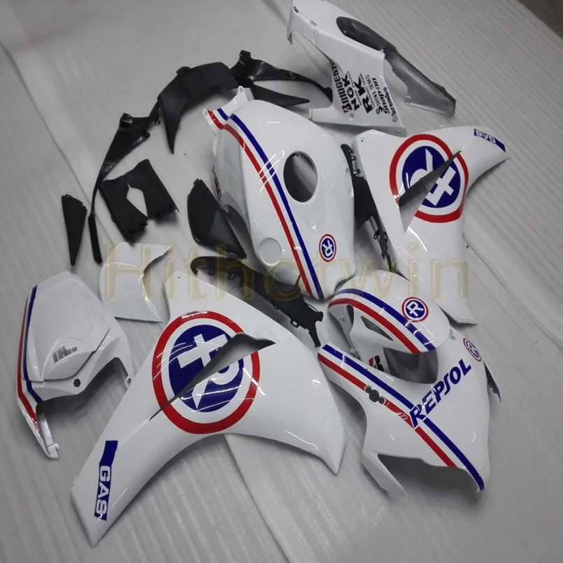 A Пользовательские мотоцикла на одно изделие для HONDA CBR1000RR 2008 2009 2010 2011 Обтекатели+ болты+ литья под давлением белый M2 - Цвет: A