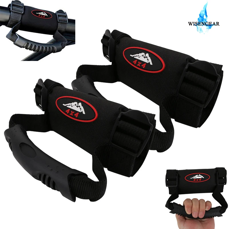 For ATV UTV Roll Bar Adjustable Straps Grab Handle Hand Holds For