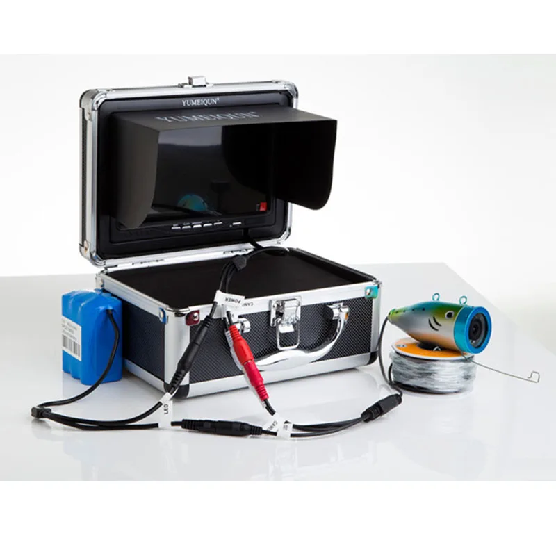 

50M Fish Finder Underwater Fishing Camera 7" Camera Monitor AntiSunshine Shielf Sunvisor IR Light 1000TVL Fishing Camera