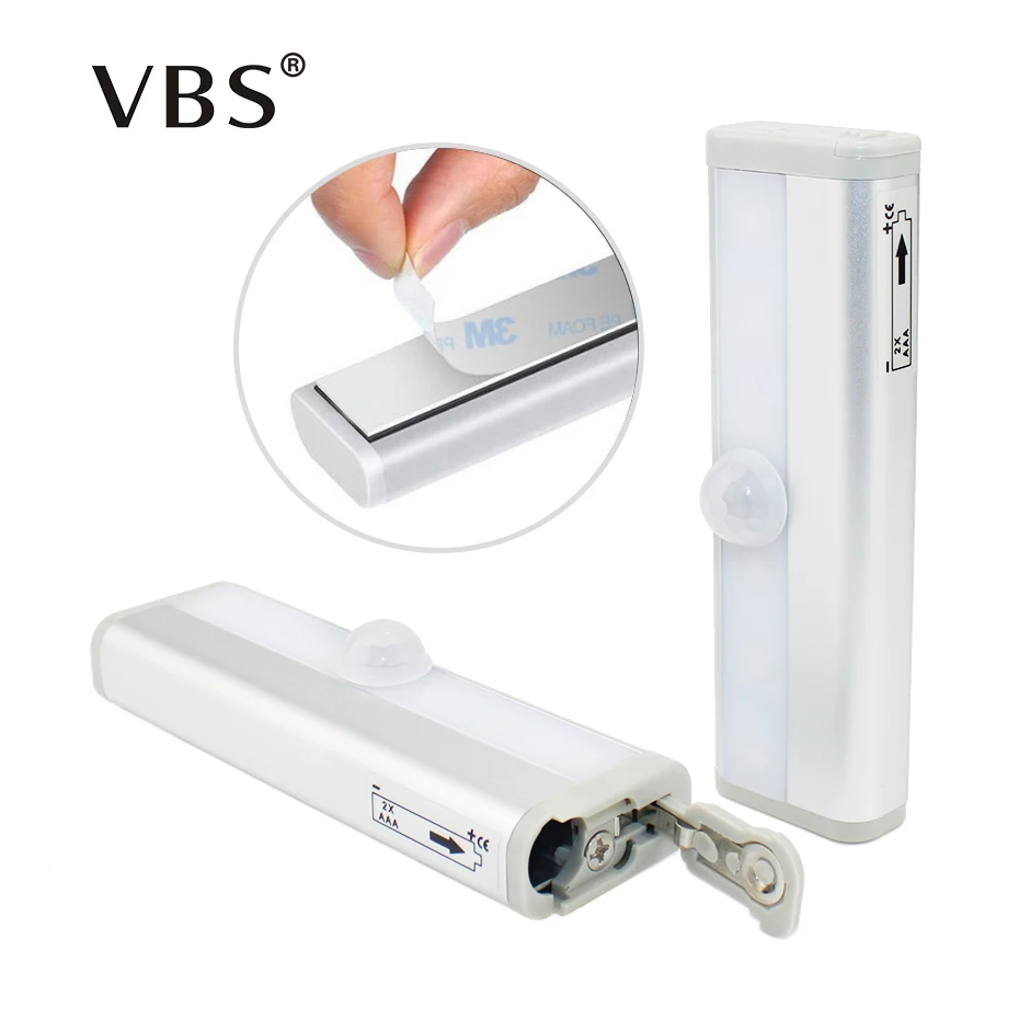 

Portable DC3V-6V Wireless Motion sensor LED Night light Bed Cabinet Stairs light Home Decoration lamp Wardrobe Lighting Bar lamp