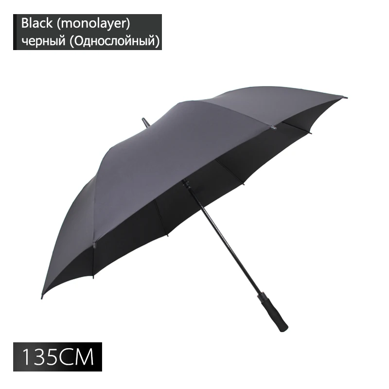 Bachon golf, большой Ветрозащитный Зонт, Мужской Зонт от дождя, автоматический зонт с длинной ручкой, женский мужской зонт - Цвет: 130CM-black
