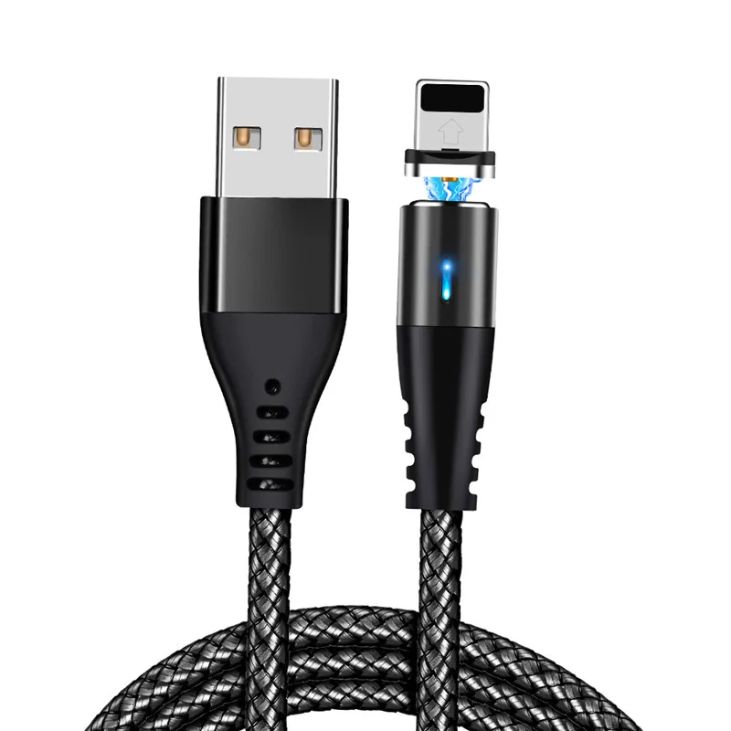 Магнитный кабель Suhach Micro usb type C для быстрой зарядки телефона Microusb type-C магнитное зарядное устройство usb c для iphone X samsung S10 Xiaomi - Цвет: Black IOS Cable