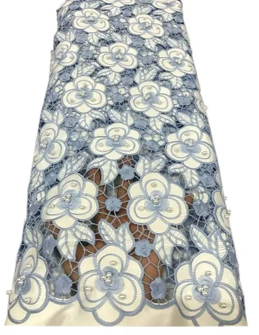 

new African velvet lace fabric, beautiful 3d flower laser beaded embroidery pattern, designed the Nigerian velvet silk fabric 5Y