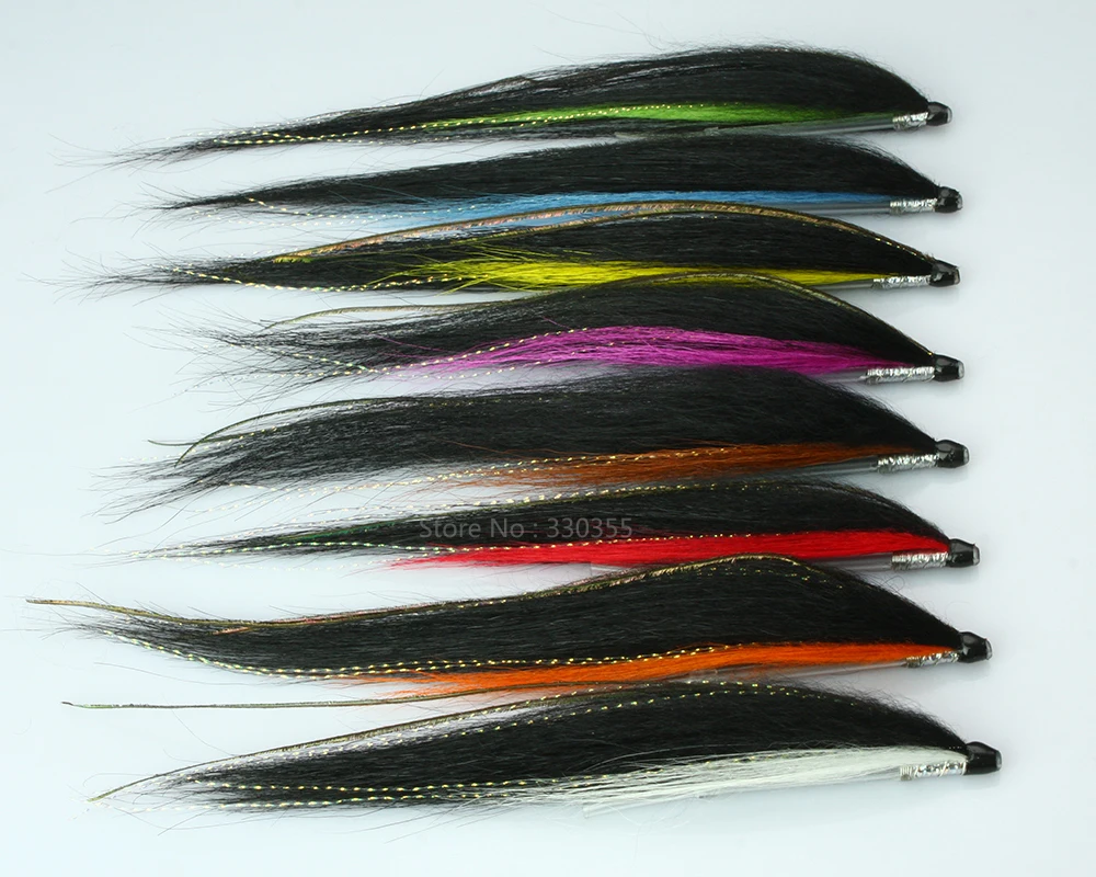 Tube Fly Skinny Sunray Shadow Salmon Flies (8 pack) Total lenght 16cm
