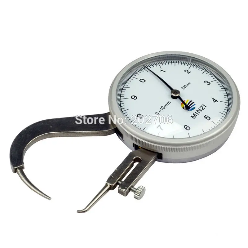 드롭 배송 0-10mmx45mm 다이얼 두께 게이지 테스터 미터 다이얼 캘리퍼 게이지 0-10mm 0.05mm 다이얼 스냅 게이지 캘리퍼스, 드롭 배송