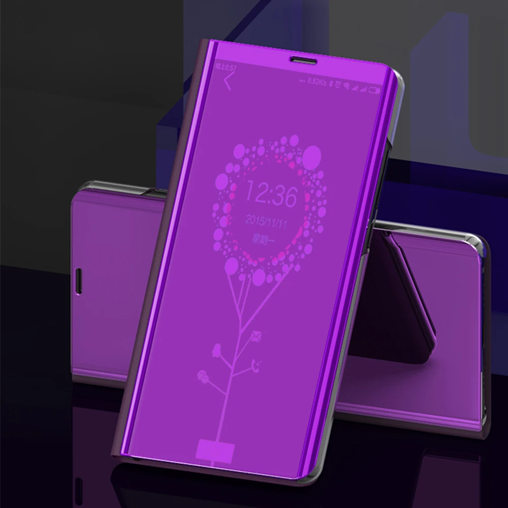 OTAO Новый Умный зеркальный флип чехол для телефона Xiaomi 8 Lite 5C 6C mix 3 прозрачный Mi Redmi