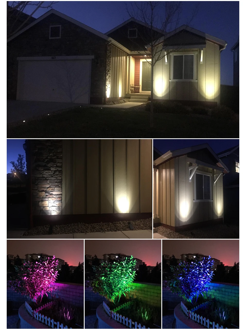 7 светодиодный Солнечный свет открытый RGB сад Газон солнечный светильник водонепроницаемый прожектор настенный светильник ночник датчик двора пейзаж прожекторы