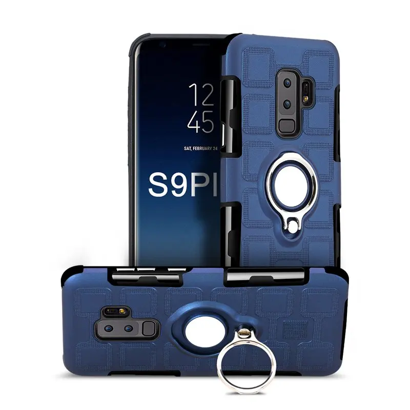 

MAKEULIKE Back Case For Samsung Galaxy S9 Plus Finger Ring Protector Cover Coque For Samsung S9 S9Plus Case Fundas