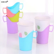 XHRLYLB толстый контейнер для пластиковых стаканов держатель бумажного стакана одноразовый Бумажный стаканчик буксировочная чашка для питьевой воды кипятка изоляция чашки набор. 7