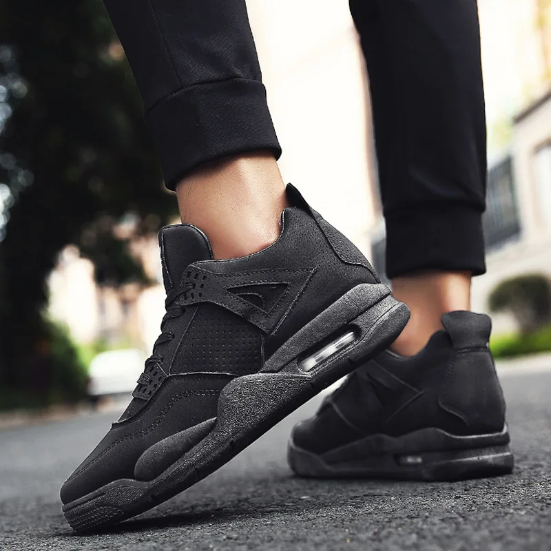 UPUPER Модные мужские спортивные туфли на открытом воздухе Air Sole зимние кроссовки Мужская обувь Нескользящая Водонепроницаемый кожаные кроссовки