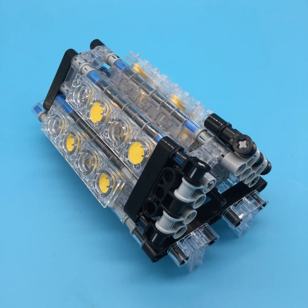 

MOC W16-Engine Technic Parts Building Block Toys Engine Cylinder W16/12 V8 mechanical Set Bulk DIY Toys Compatible with legoes