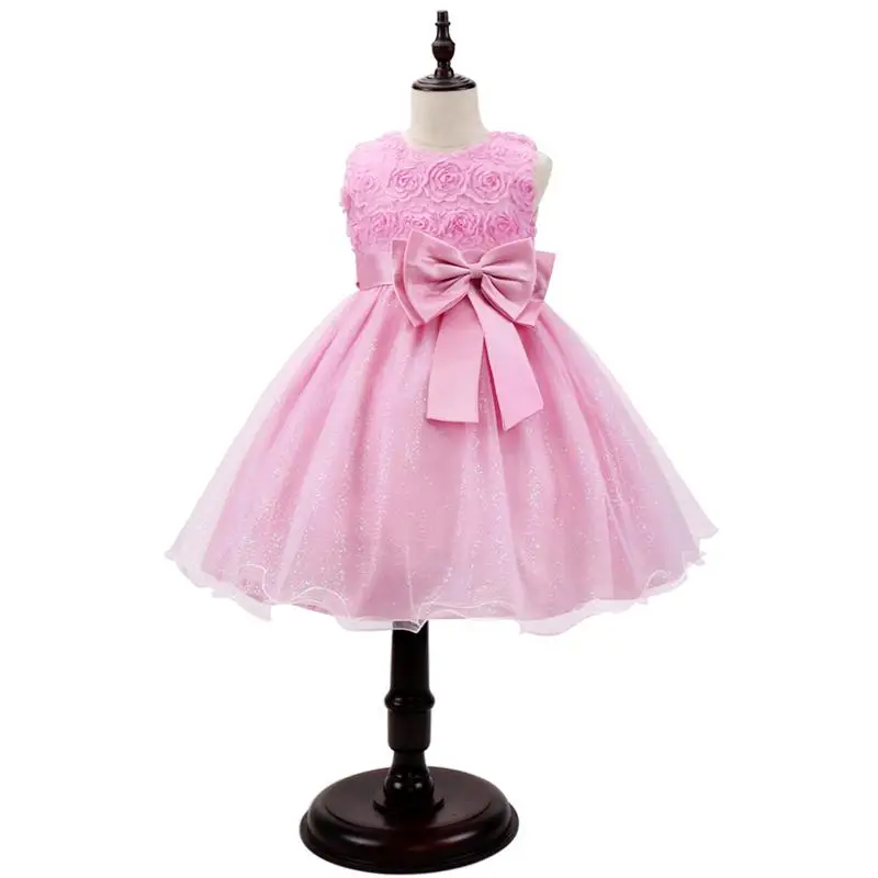 

2019 New Lace Baby Girl Flower Gown Fancy Bridesmaid Dress Baby Girls Birthday Dresses Vestido Birthday Party Princess Dress