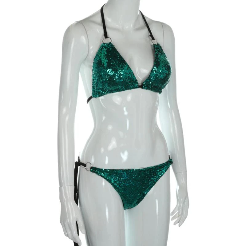   Womens Sequins  Bra Bikini Set Push Up Beach Swimwear Bathing Swimsuit 04