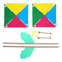 2 шт./компл. ветра счетчик простой Четыре цвета штифт ветряной мельницы Деревянная опора украшения сада детские игрушки колеса 28 см для отдыха на открытом воздухе