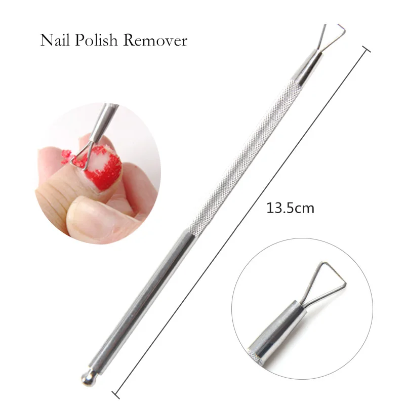 

1 Pcs Stainless Steel Cuticle Peeler Scraper Dead Skin Nail Polish Remover Tools UV Gel Nail Polish Art Anti Slip Manicure Tools