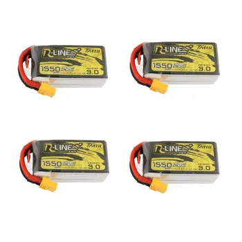 

TATTU 14.8V 1550mAh 120C 4S Lipo Battery XT60 Plug for RC FPV Racing Drone