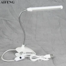 AIFENG 5V USB Led Desk Lamp With Clip Flexible Table Lamp 13Leds For Bedside Book Reading Study Office Work Children Night Light