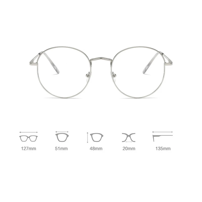 iboode New Finished Myopia Glasses Diopter-1.0 To-4.0 Women Men Alloy Round Frame Shortsighted Spectacles Ultralight Eyeglasses