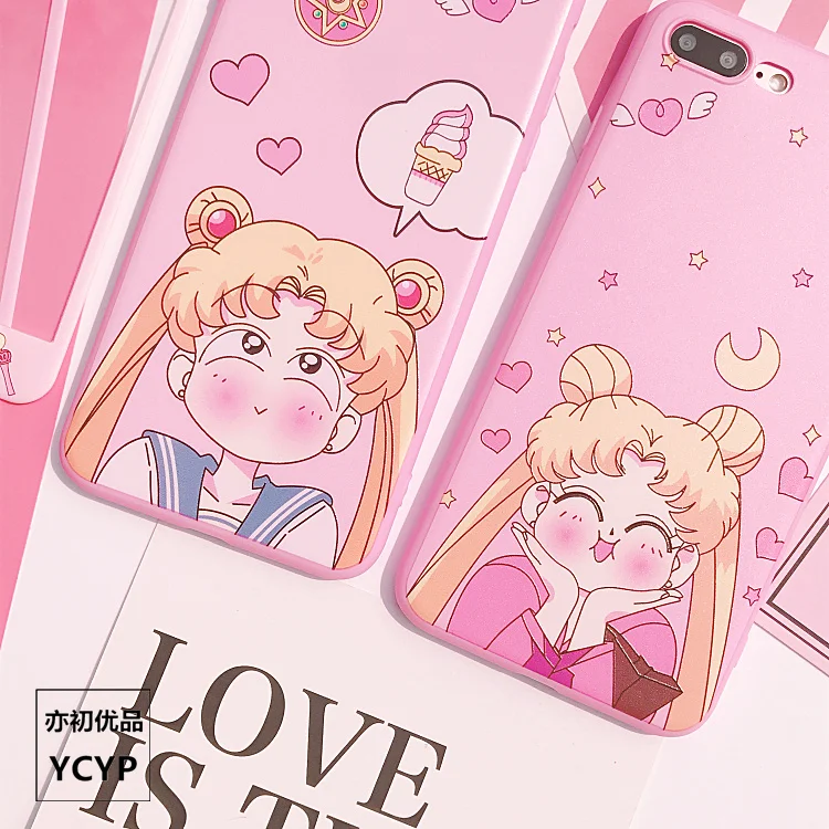 Чехол Sakura для iphone X Cardcaptor+ Защитная пленка для экрана из закаленного стекла для iphone 6 6s Plus 7 7plus 8 8plus Сейлор Мун