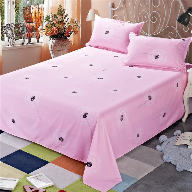 1pcs 100Polyester Solid Fitted Sheet Mattress Cover Four Corners With Elastic Band Bed Sheet