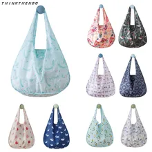 THINKTHENDO модная Женская водонепроницаемая Складная многоразовая Эко сумка через плечо для покупок для девочек многофункциональная дорожная сумка-тоут Новинка