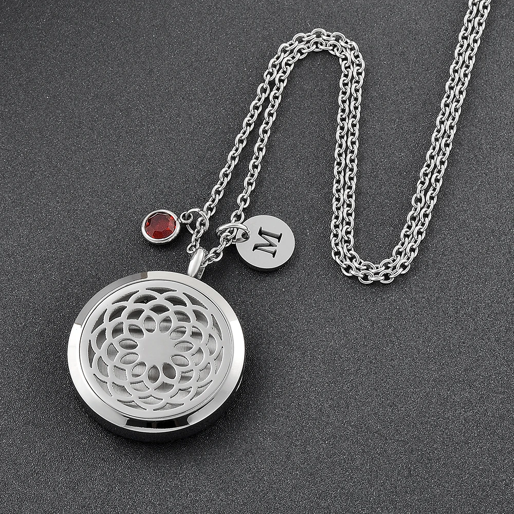 

CMP0001 Free Pads Fashion Perfume Lockets Aromatherapy Diffuser Necklace Essential Oil Dissfuser Pendant With DIY Alphabet
