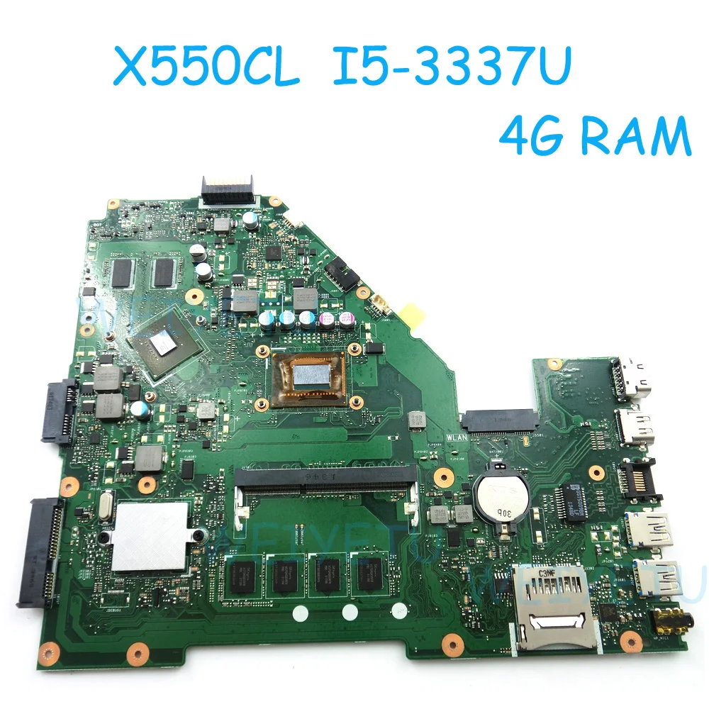 

X550CL MAIN_BD._4G/I5-3337U/AS Motherboard For Asus X550C F552C R510C X552C Laptop GT710M 2G with graphics card Mainboard Rev2.1