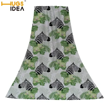

HUGSIDEA Leaves Zebra Print Bath Towel for Adults Fast Drying Soft Thick Women Beach Towel High Absorbent Antibacterial
