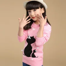 Autumn and spring girls sweater knitted sweater children’s clothing lovely and cute design korean style beautiful girls dress