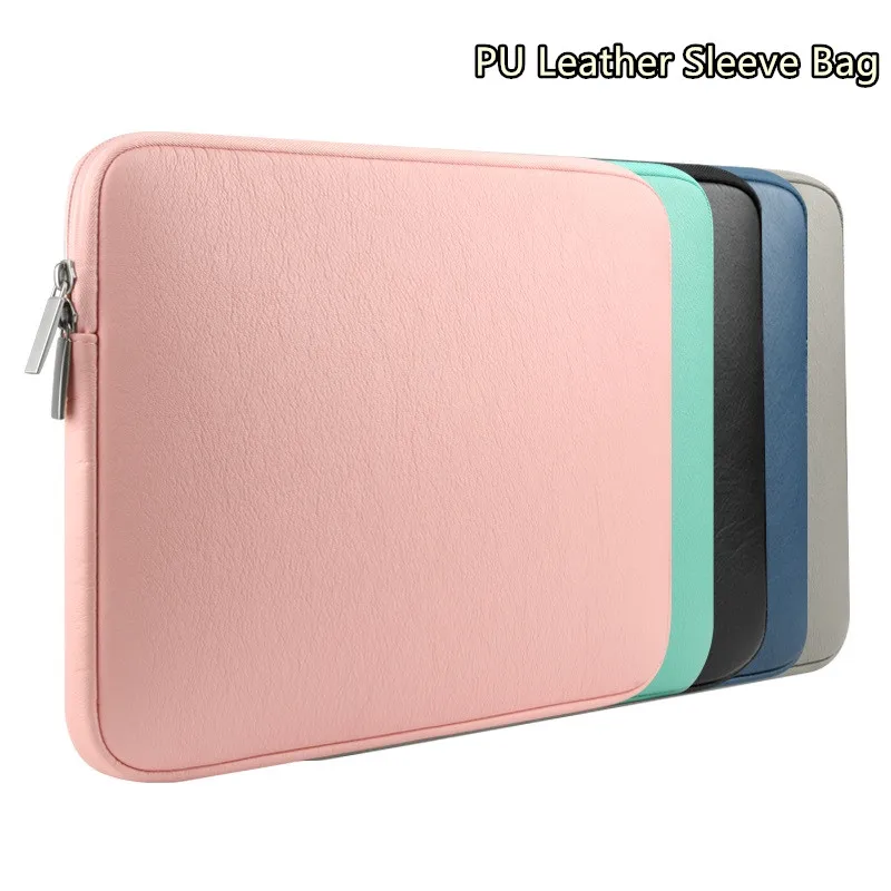  2016 Newest PU Leather Sleeve Case For Macbook Laptop AIR PRO Retina 11",12",13",15 inch,Notebook Bag 13.3",15.4",Free Drop Ship 