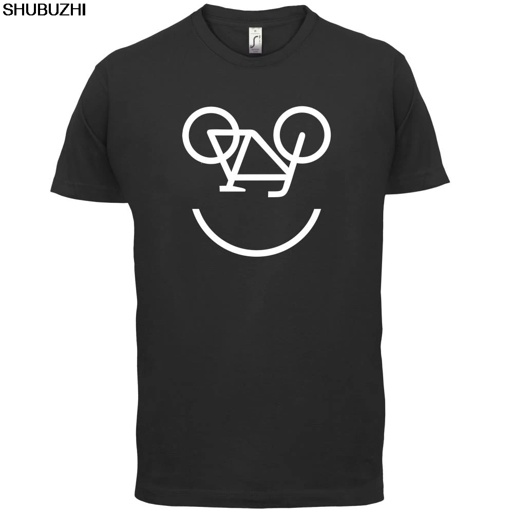 

Bicycle Smiley Face - Mens T-Shirt - Bike / Cycling / Cyclist - Cool Casual pride t shirt men Unisex New Fashion sbz3162