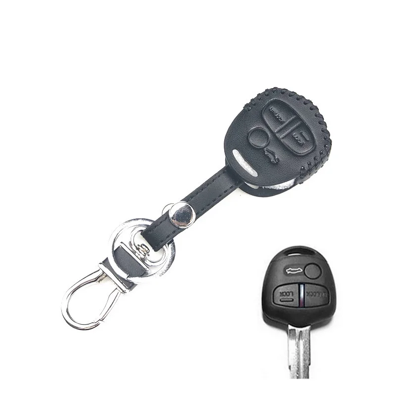 Горячая Распродажа для Mitsubishi outlander ex Lancer/для Mitsubishi Asx Pajero, 2 кнопки, автомобильный брелок, пульт дистанционного управления, чехол для ключа автомобиля - Название цвета: Серый