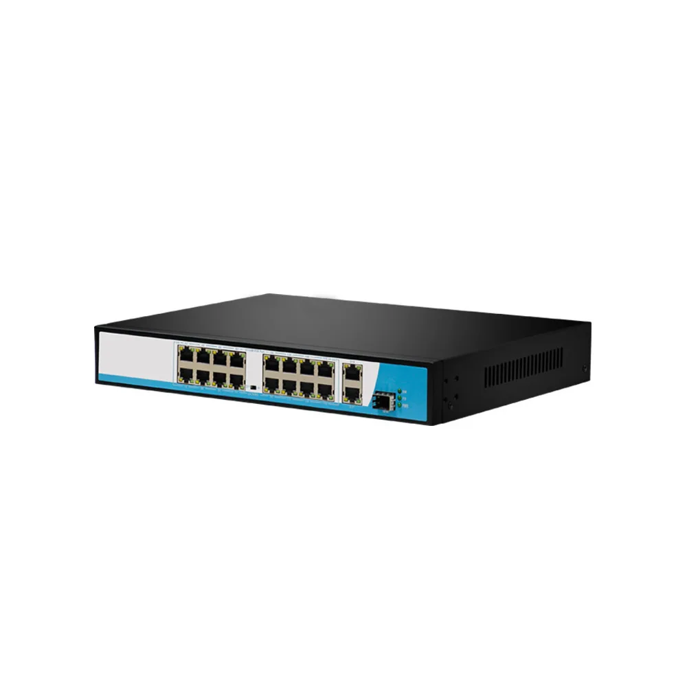 Переключатель POE 16 каналов 48 В шт. + 2 LAN 250 Мбит/с IEEE802.3af/at|Коробки передач и кабели| |