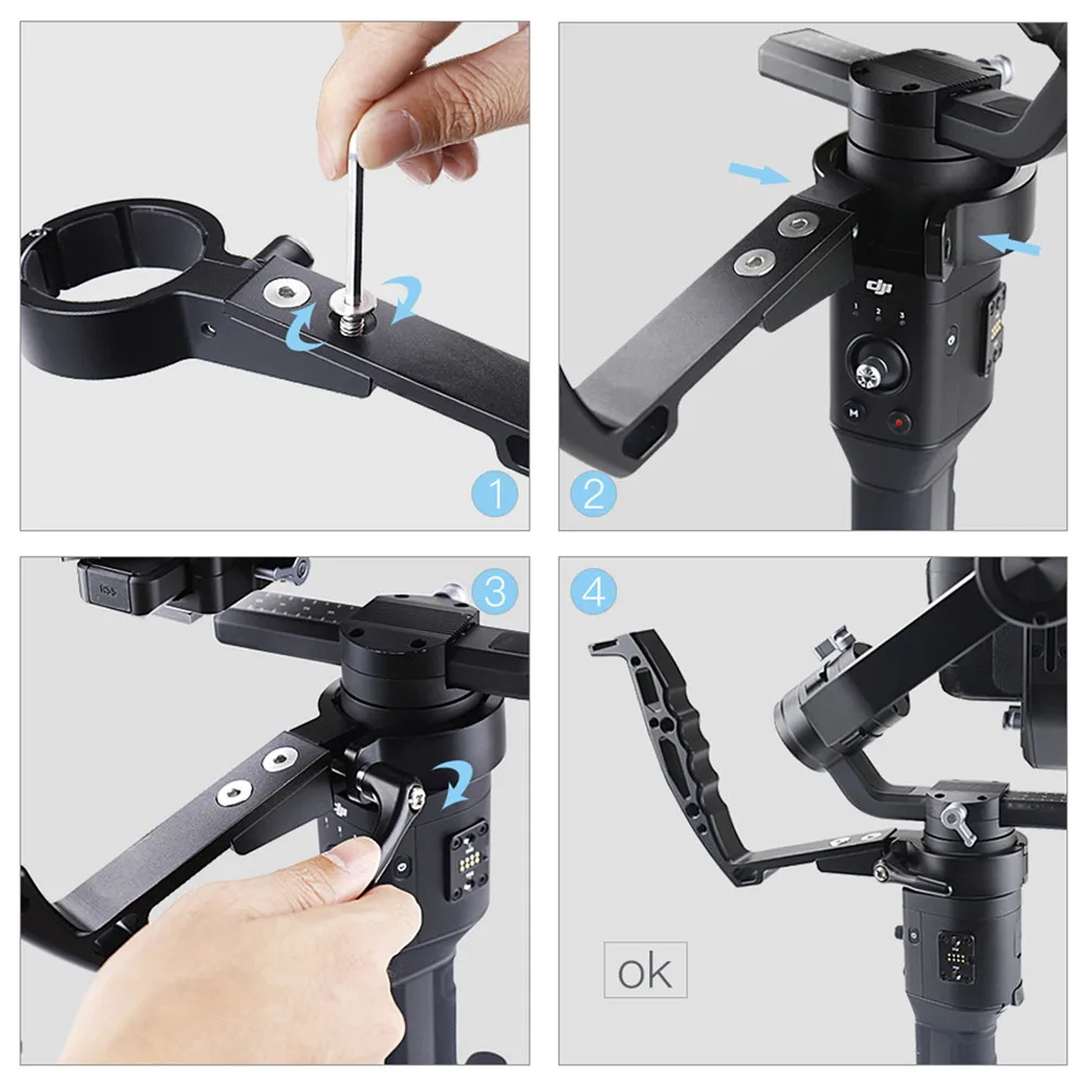 Ручка расширение Кронштейн для DJI Ронин-S ручной карданный стабильный Камера портативный держатель расширение держатель для снимать видео