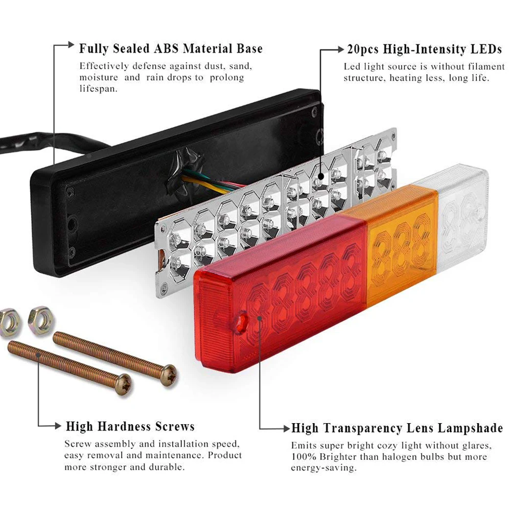 LED tail light for trailer trucks