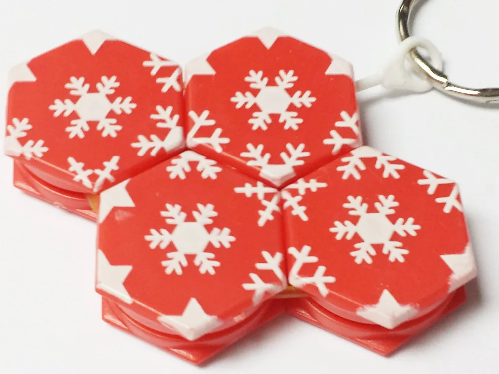 6 Piece Plastic Block Puzzle Block Pendant With Key Chain Girl Kids