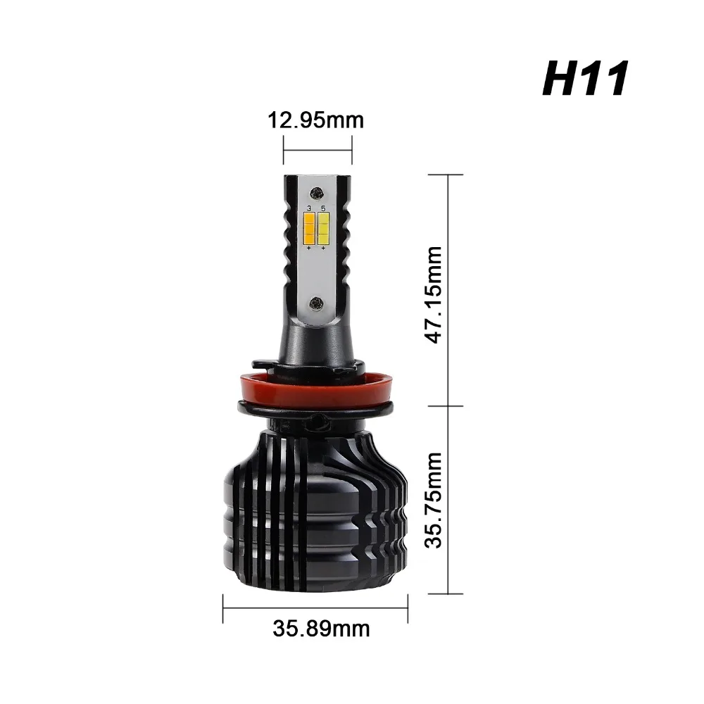 H7 светодиодный H4 12 В H11 9005 9006 Автомобильная фара передняя противотуманная фара 2 шт 80 Вт двойной цвет в одном авто внешний мини фара