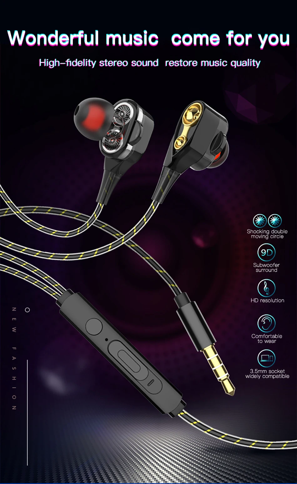 !ACCEZZ In-Ear Earphone 3.5mm Audio Jack Earphones For Xiaomi Samsung Huawei With Mic Headphones Headset Calling Music Headphone (1)