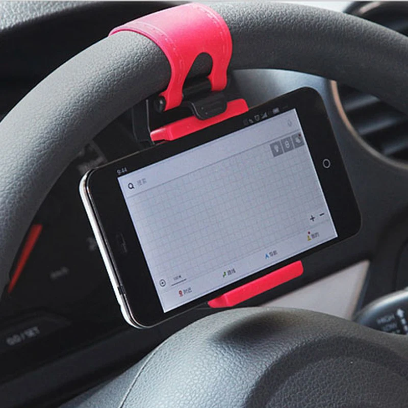 

Car Holder Mini Steering Wheel Clip Mount Phone Mobile Holder For Renault Koleos Megane Scenic Fluence Laguna Velsatis