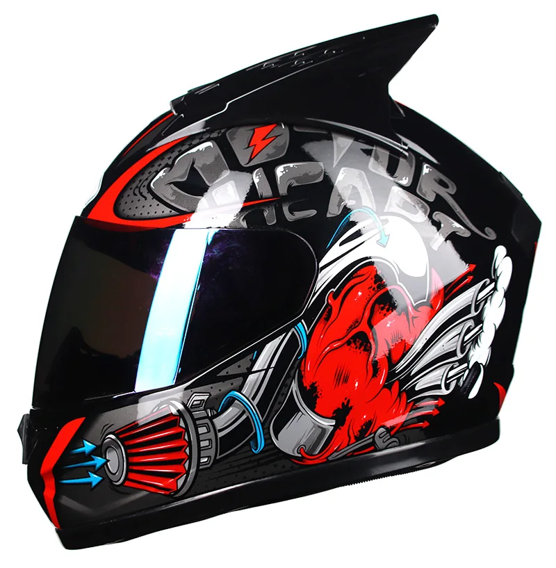 Мотоциклетный шлем с откидной крышкой, полный шлем, мотоциклетный шлем ATV, шлем безопасности в горошек, утвержденный
