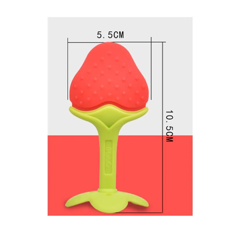 Экологически безопасные детские игрушки силиконовые фрукты Форма младенческой Прорезыватель игрушки Зубная щётка фрукты Прорезыватель игрушки 0-12 месяцев
