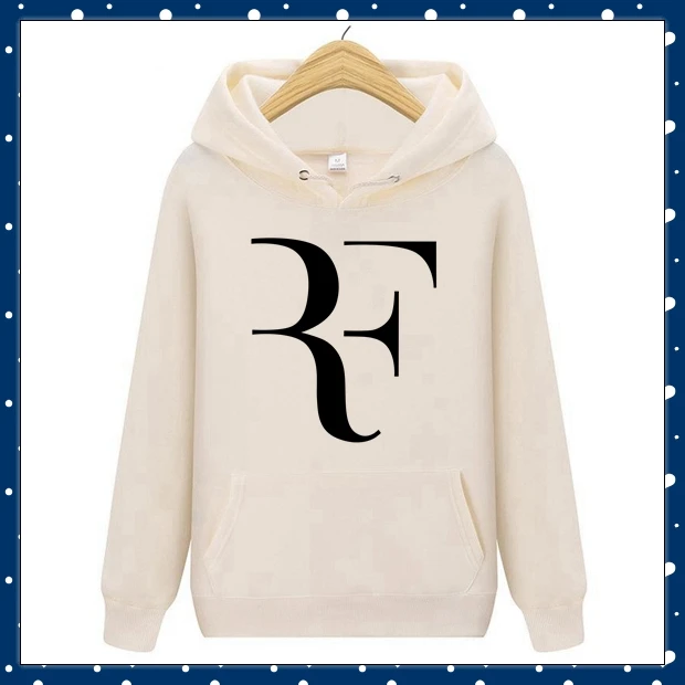 

2019 Brand New Roger Federer RF Men Spring Hooded Casual Sweatshirts American Apparel Mens Jacket Wholesale Women's Hoodies 0023